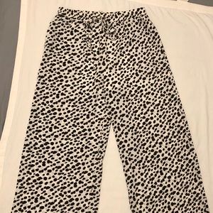 Sage & Citrus Wide Leg Leopard Dot Pants